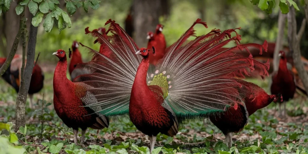 Are Red Peacocks Real or Fake?